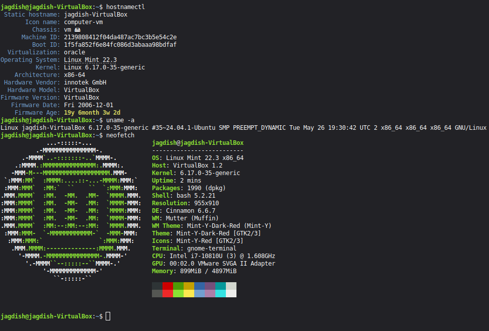 Linux Mint VirtualBox Lab